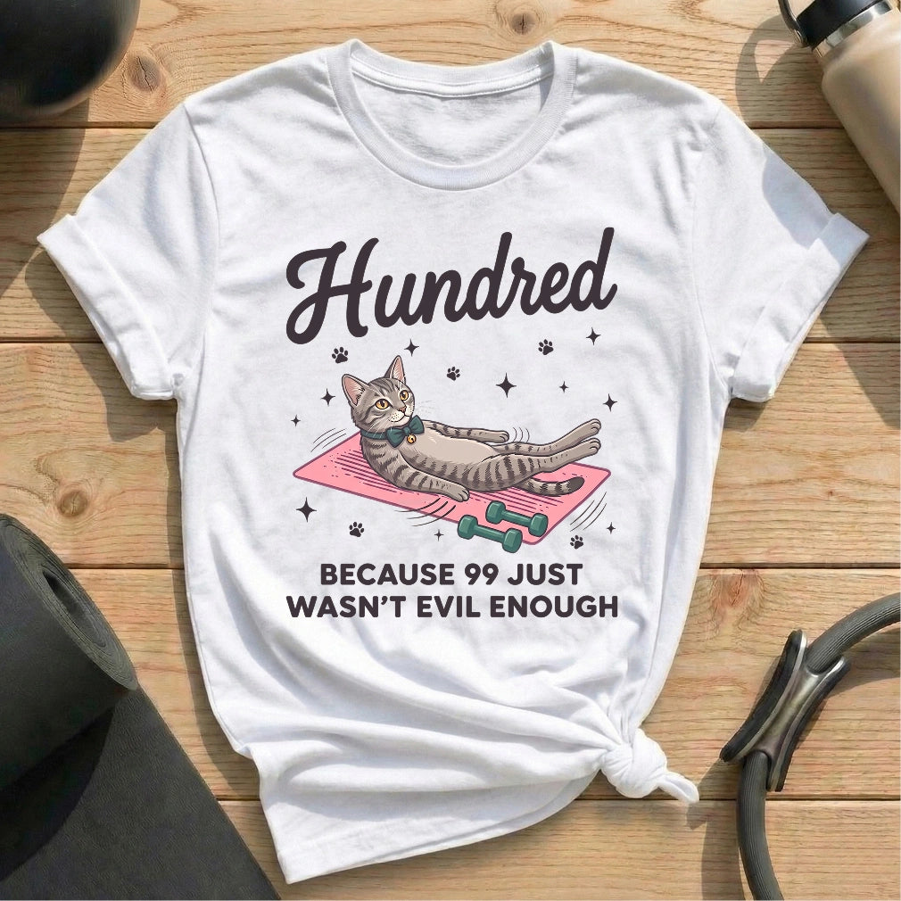 Hundred Kitty T-shirt - in MindCloth Pilates Tshirt Collection