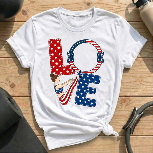 Love USA T-shirt - in MindCloth Pilates Tshirt Collection