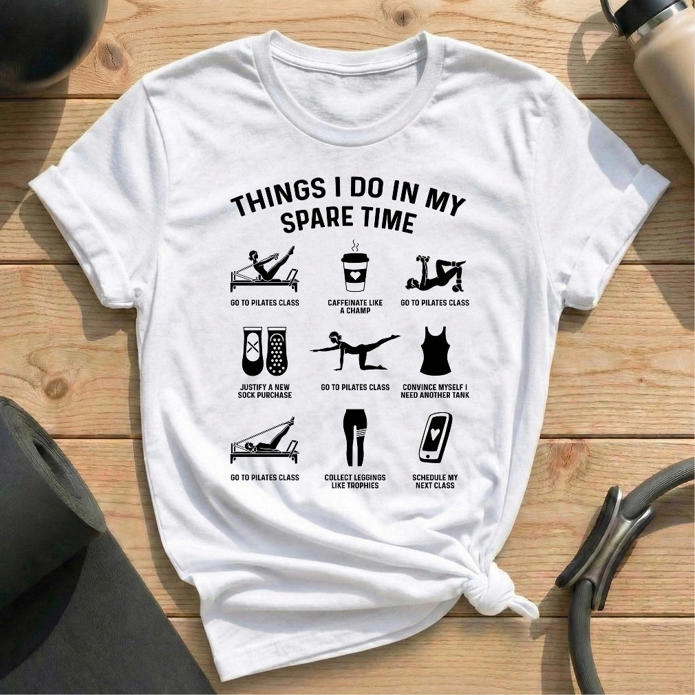My Spare Time T-shirt - in MindCloth Pilates Tshirt Collection