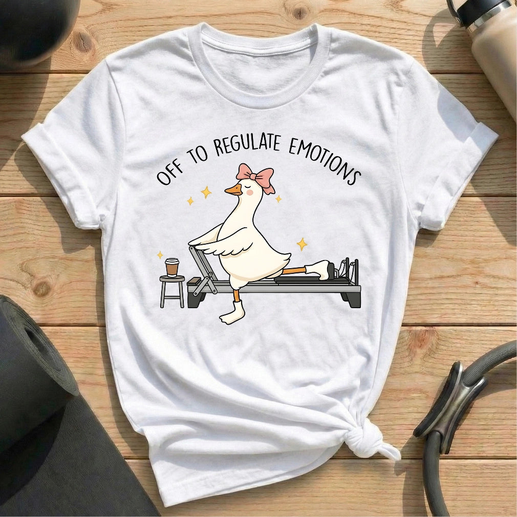 Off To Regulate Emotions T-shirt - in MindCloth Pilates Tshirt Collection