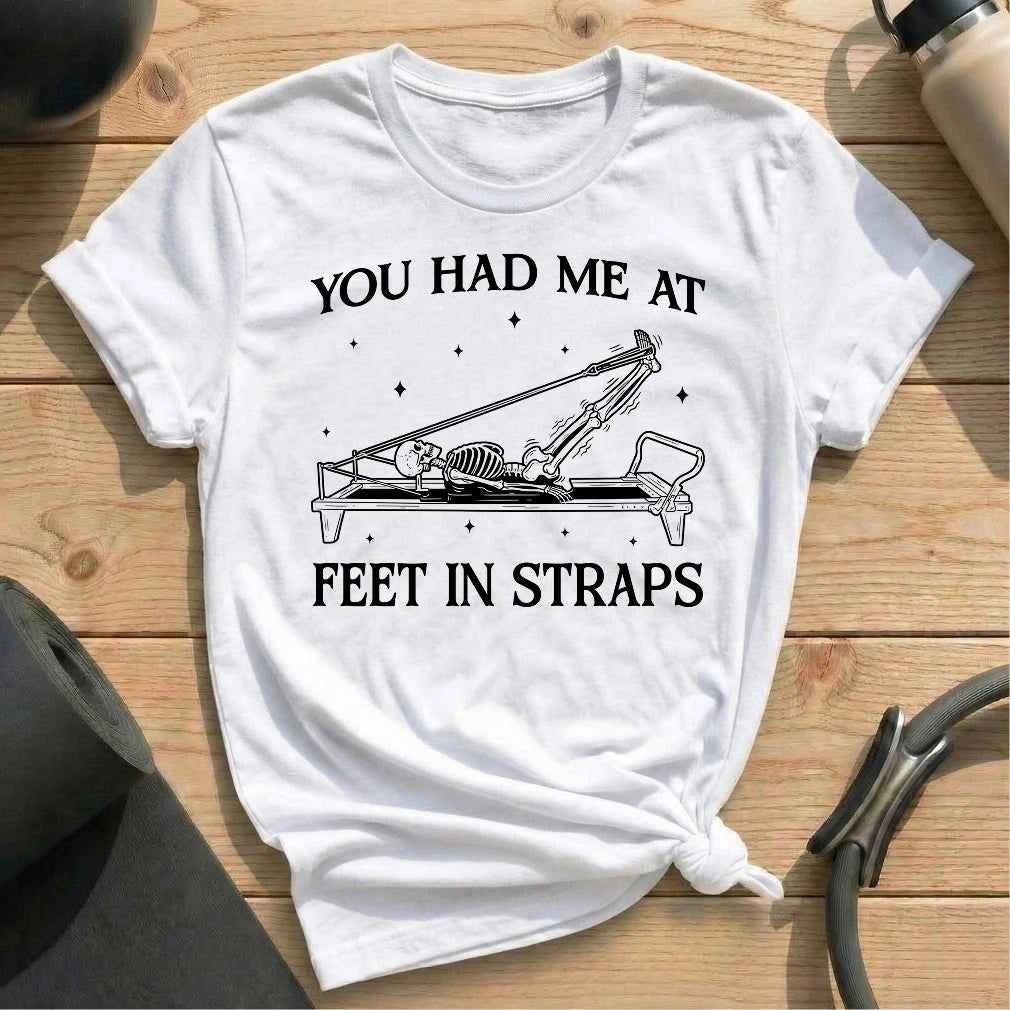 Skeleton Feet in Straps T-shirt