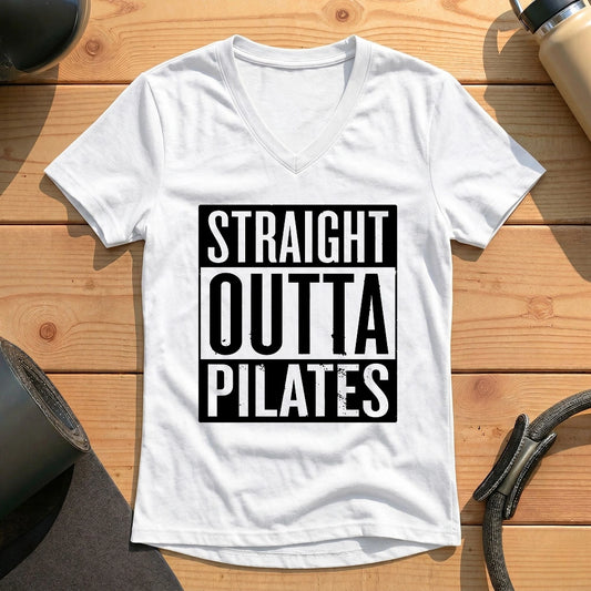 Straight Outta Pilates Lady V-neck