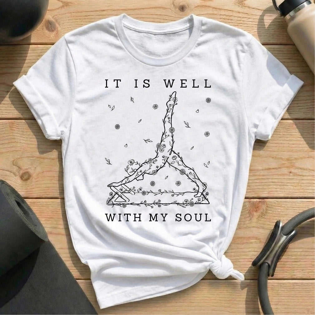 Well With My Soul T-shirt - in MindCloth Pilates Tshirt Collection